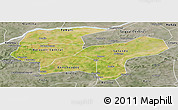 Satellite Panoramic Map of Baraoueli, semi-desaturated