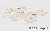 Shaded Relief Panoramic Map of Baraoueli, cropped outside
