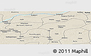 Shaded Relief Panoramic Map of Baraoueli