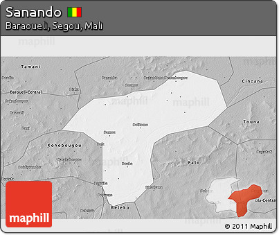 Gray 3D Map of Sanando