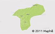 Physical 3D Map of Sanando, cropped outside