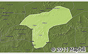Physical 3D Map of Sanando, darken
