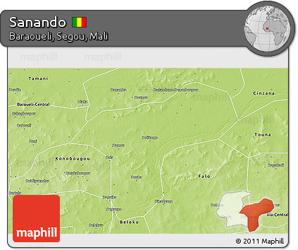 Physical 3D Map of Sanando