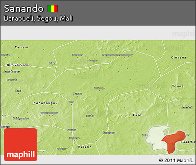 Physical 3D Map of Sanando