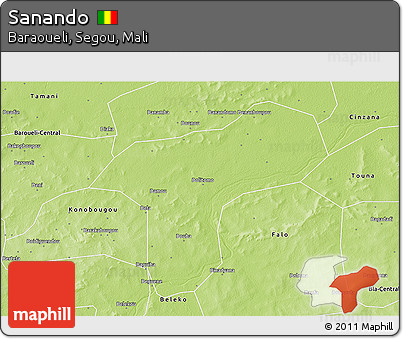 Physical 3D Map of Sanando