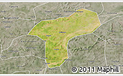 Satellite 3D Map of Sanando, semi-desaturated