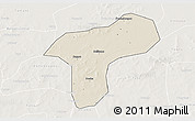 Shaded Relief 3D Map of Sanando, lighten