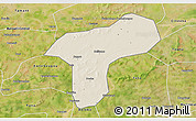 Shaded Relief 3D Map of Sanando, satellite outside