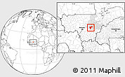Blank Location Map of Sanando, highlighted grandparent region