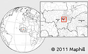 Blank Location Map of Sanando, highlighted parent region, highlighted grandparent region