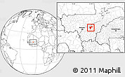 Blank Location Map of Sanando, highlighted parent region