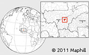 Blank Location Map of Sanando
