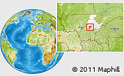 Physical Location Map of Sanando, highlighted grandparent region