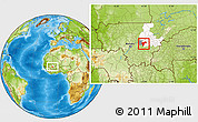 Physical Location Map of Sanando, highlighted parent region, highlighted grandparent region