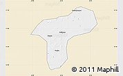 Classic Style Map of Sanando, single color outside