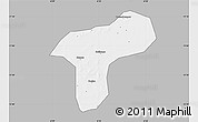 Gray Map of Sanando, single color outside