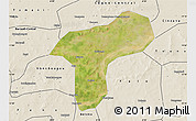 Satellite Map of Sanando, shaded relief outside