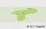 Physical Panoramic Map of Sanando, lighten