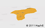 Political Panoramic Map of Sanando, cropped outside