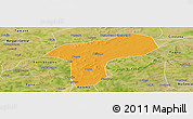 Political Panoramic Map of Sanando, satellite outside