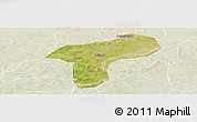 Satellite Panoramic Map of Sanando, lighten
