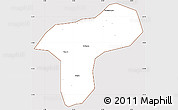 Classic Style Simple Map of Sanando, cropped outside