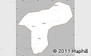 Gray Simple Map of Sanando, cropped outside