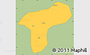 Savanna Style Simple Map of Sanando, single color outside
