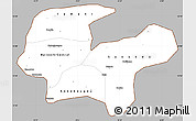 Gray Simple Map of Baraoueli, cropped outside
