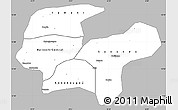 Gray Simple Map of Baraoueli, single color outside