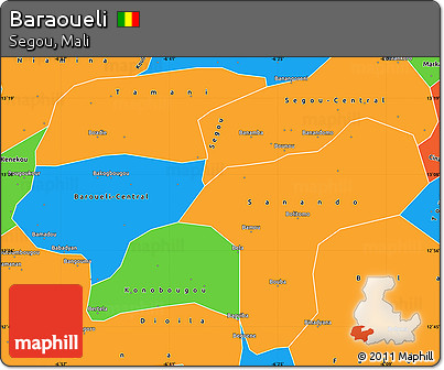 Political Simple Map of Baraoueli