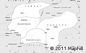 Silver Style Simple Map of Baraoueli