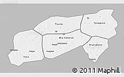 Gray 3D Map of Bla, single color outside