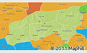 Physical 3D Map of Bla, political outside