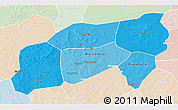 Political Shades 3D Map of Bla, lighten