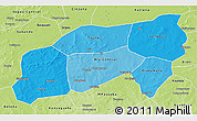 Political Shades 3D Map of Bla, physical outside
