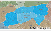 Political Shades 3D Map of Bla, semi-desaturated