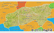 Satellite 3D Map of Bla, political outside