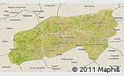 Satellite 3D Map of Bla, shaded relief outside