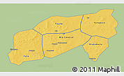 Savanna Style 3D Map of Bla, single color outside