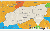 Shaded Relief 3D Map of Bla, political outside