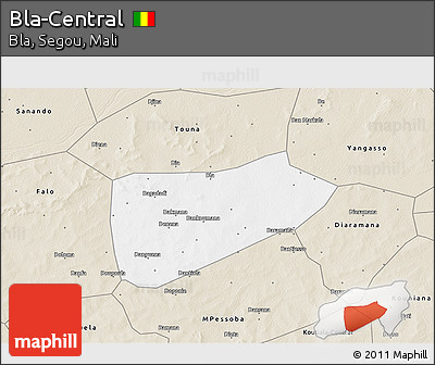 Classic Style 3D Map of Bla-Central