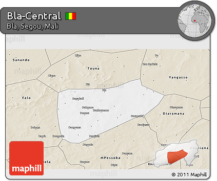 Classic Style 3D Map of Bla-Central