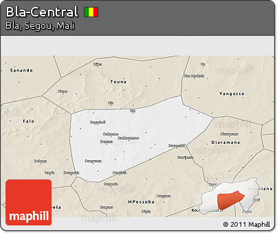 Classic Style 3D Map of Bla-Central