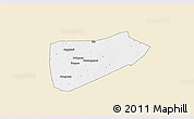 Classic Style 3D Map of Bla-Central, single color outside