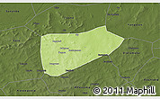 Physical 3D Map of Bla-Central, darken