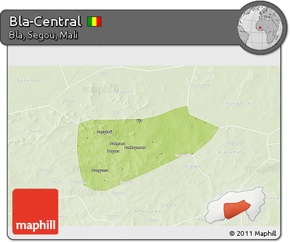 Physical 3D Map of Bla-Central, lighten