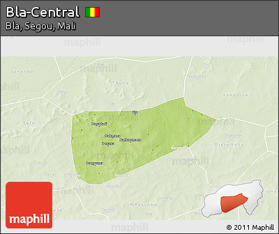 Physical 3D Map of Bla-Central, lighten