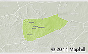 Physical 3D Map of Bla-Central, lighten, semi-desaturated