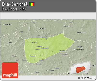 Physical 3D Map of Bla-Central, semi-desaturated